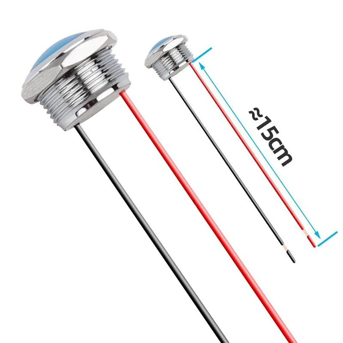 

6/8/10/12/16/19/22MM LED Metal Indicator Light Waterproof Signal Light With Wire 3V ~ 220V Red/Yellow/Blue/Green/White