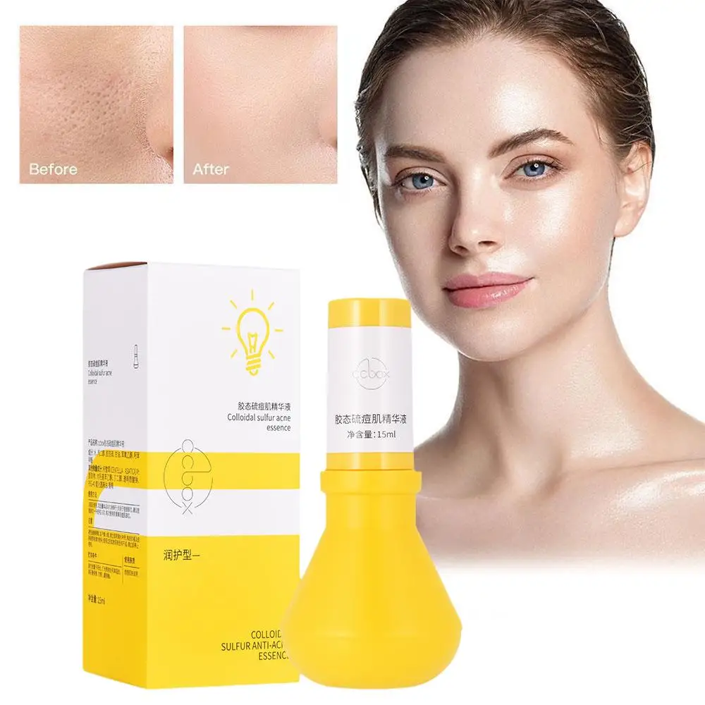 Siero per la pelle dell'acne allo zolfo colloidale Anti invecchiamento cura sbiancante per il viso bellezza ialuronica pelle idratante Essence Ser G5o4