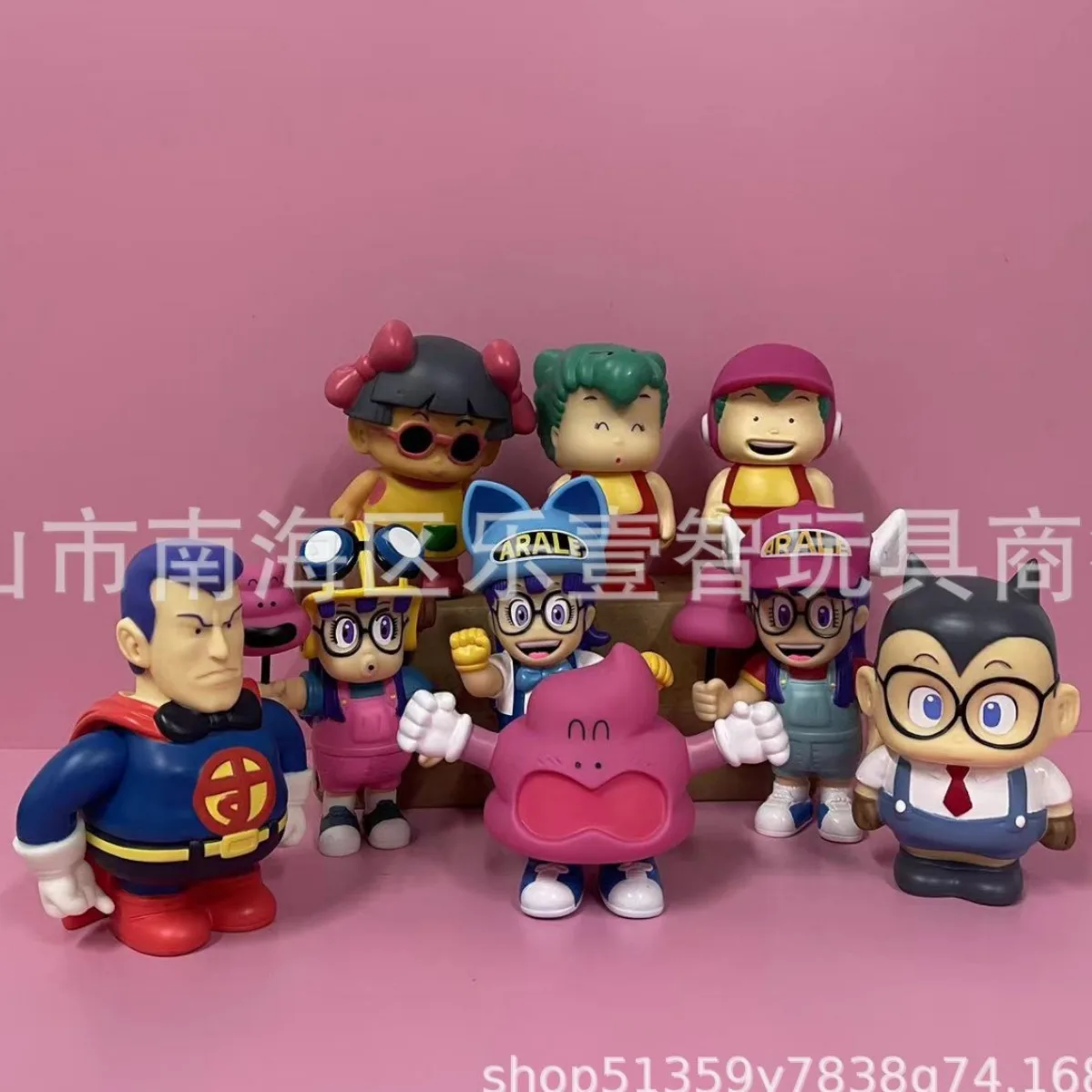 9pcs Aral Dr. Slump Figurine Anime The King The Universe Figure Pvc Statue Figures Model Home Decor Toy Doll Collection Gift