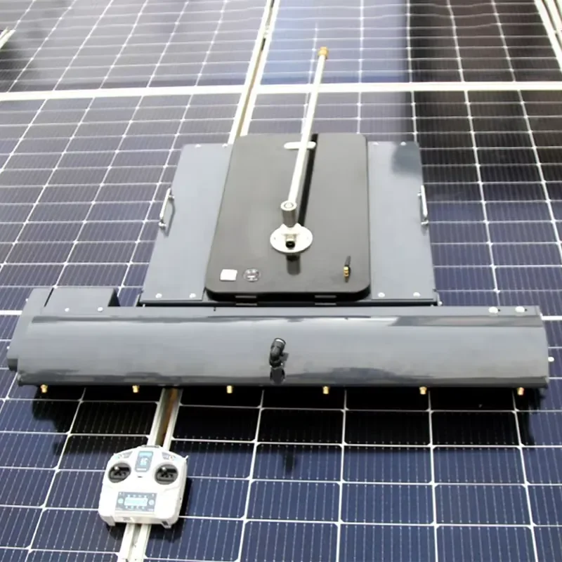 Remote Control Photovoltaic Panel Cleaning Robot Automatic Crawler System for Solar Module Maintenance Efficient Dust Removal