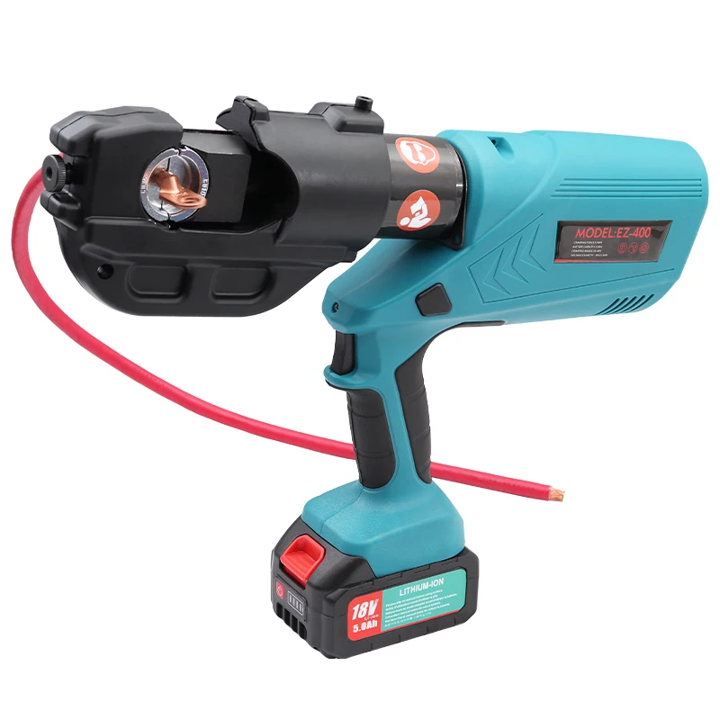 EZ-400 alicate de friso hidráulico elétrico alicate hidráulico recarregável bateria ferramenta de crimpagem de cabo de energia elétrica 16-400mm ²
