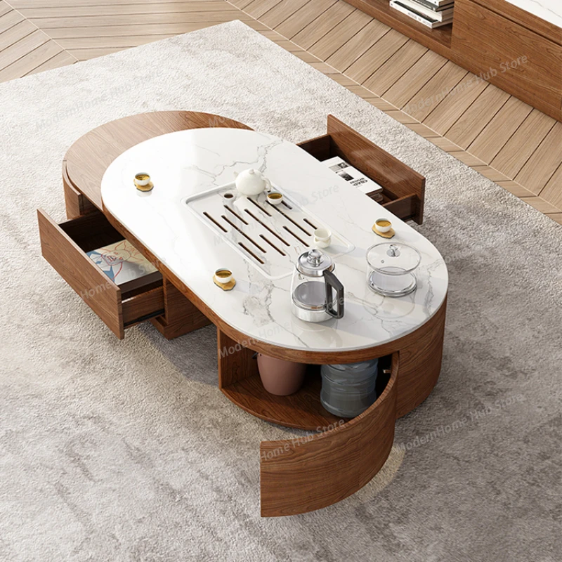 Luxury Design Coffee Tables Books Writing Storage Drawers Living Room Moving Coffee Table Computer Couchtisch Home Furniture