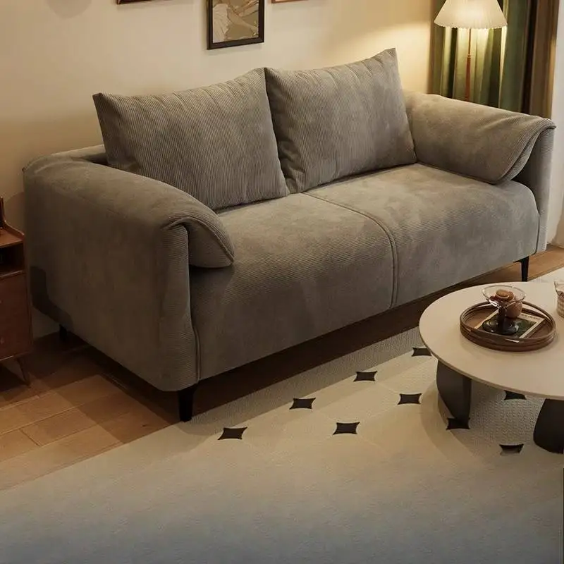 أريكة غرفة المعيشة باللون البني المنتفخ مصممة بسيطة وأريكة غرفة المعيشة الحديثة الاسكندنافية أثاث منزلي فردي من Woonkamerbanken