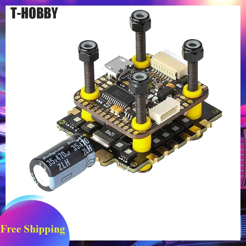 T-HOBBY T-Motor MINI F7 Stack OSD BMI270 MINI F7 Flight Controller W/MINI F45A 3-6S BLHeli32 4In1 ESC DShot150/300/600for RC FPV
