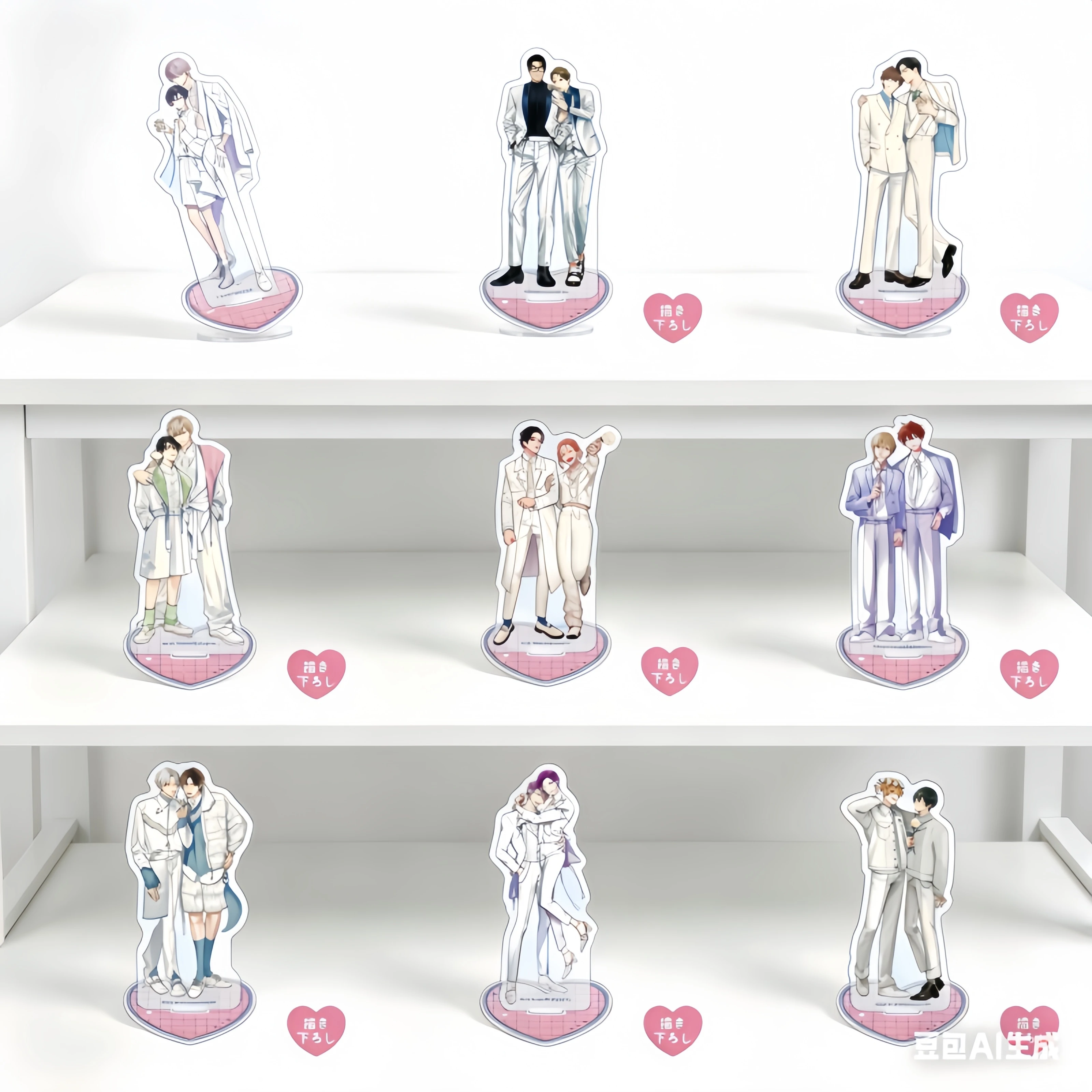 FACTORY STORE Moment × Ameiro 10th Acrylic Stand Decoration Originality Desk Figure Display  Gift Model Plate Keychains Souvenir