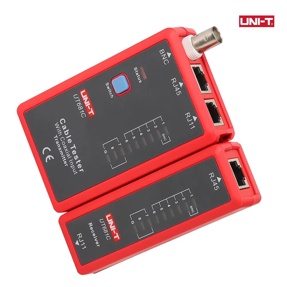 UT681C Cable Continuity Tester for RJ45 RJ11 BNC Supports Shielded Unshielded Cables with Fast Slow Test Modes