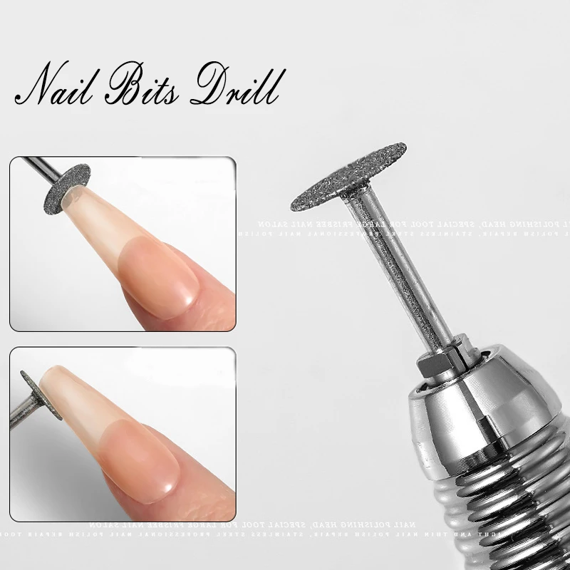 Flying Saucer Disc Grinding Head Grinder Cuticle Cutter Nail Art Tools Nail Polishing Bits Drill Accessories Manicure Tool