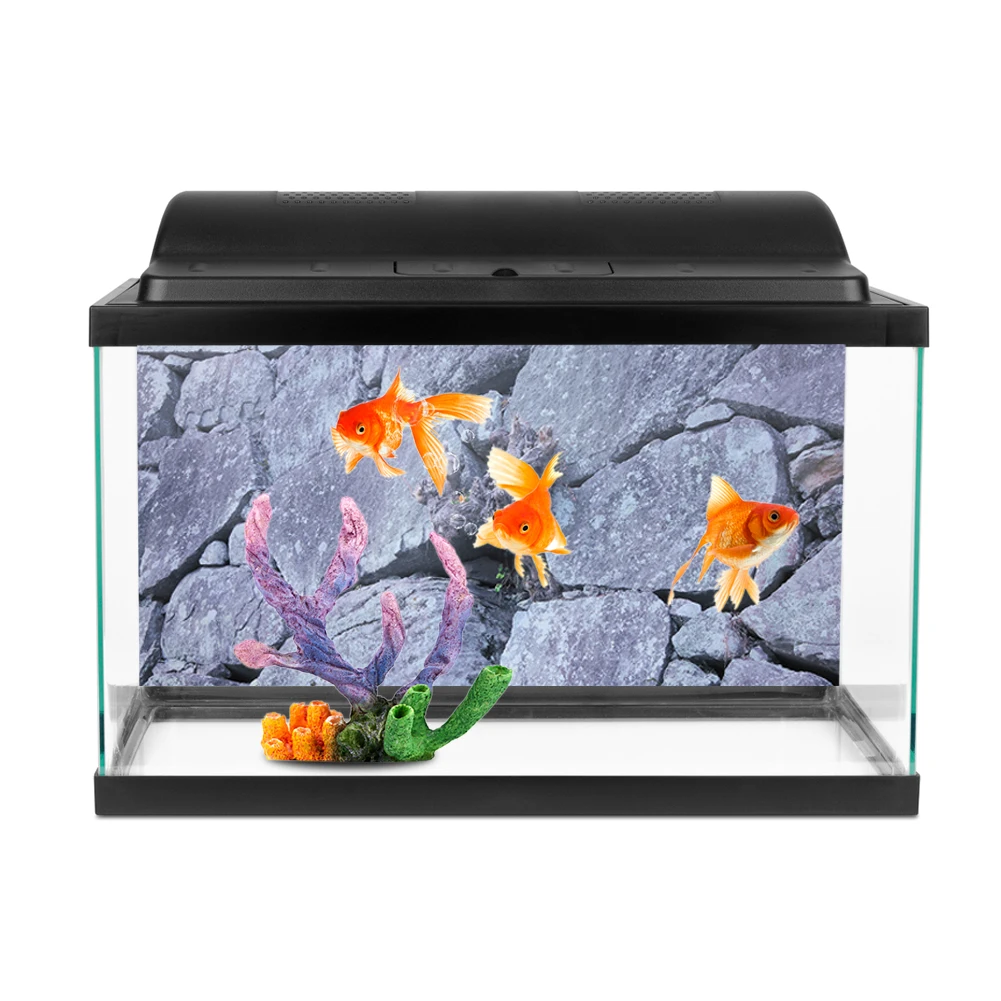 Rock Stone Background Decorative Sticker Wall Picture Landscape Painting For Aquarium Fish Tank