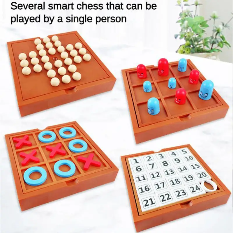 Educational Interaction Puzzle Training Brain Thinking Intelligence Game For Children Montessori Wooden Board Table Games Chess