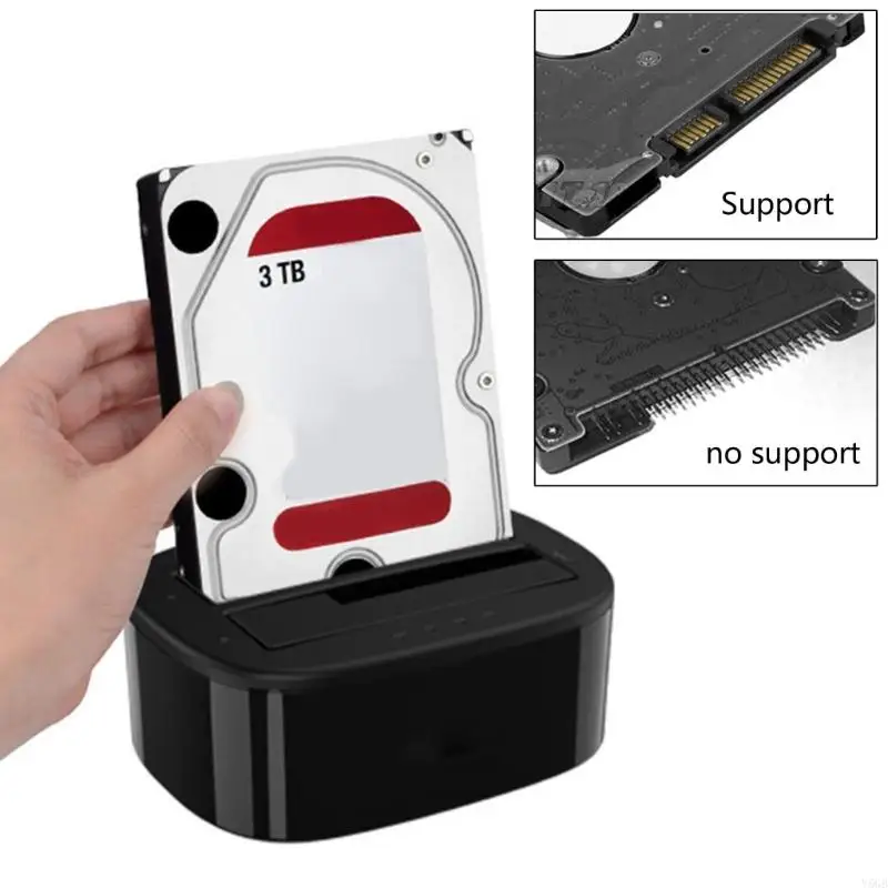 Universal Hard Drive Docking Station With Quick Installation For Multiple Interfaces HDD SSD Data Transfer And Backup Y5GB