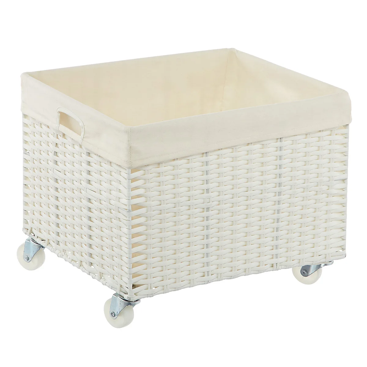

Small Montauk Rolling Laundry Cart White