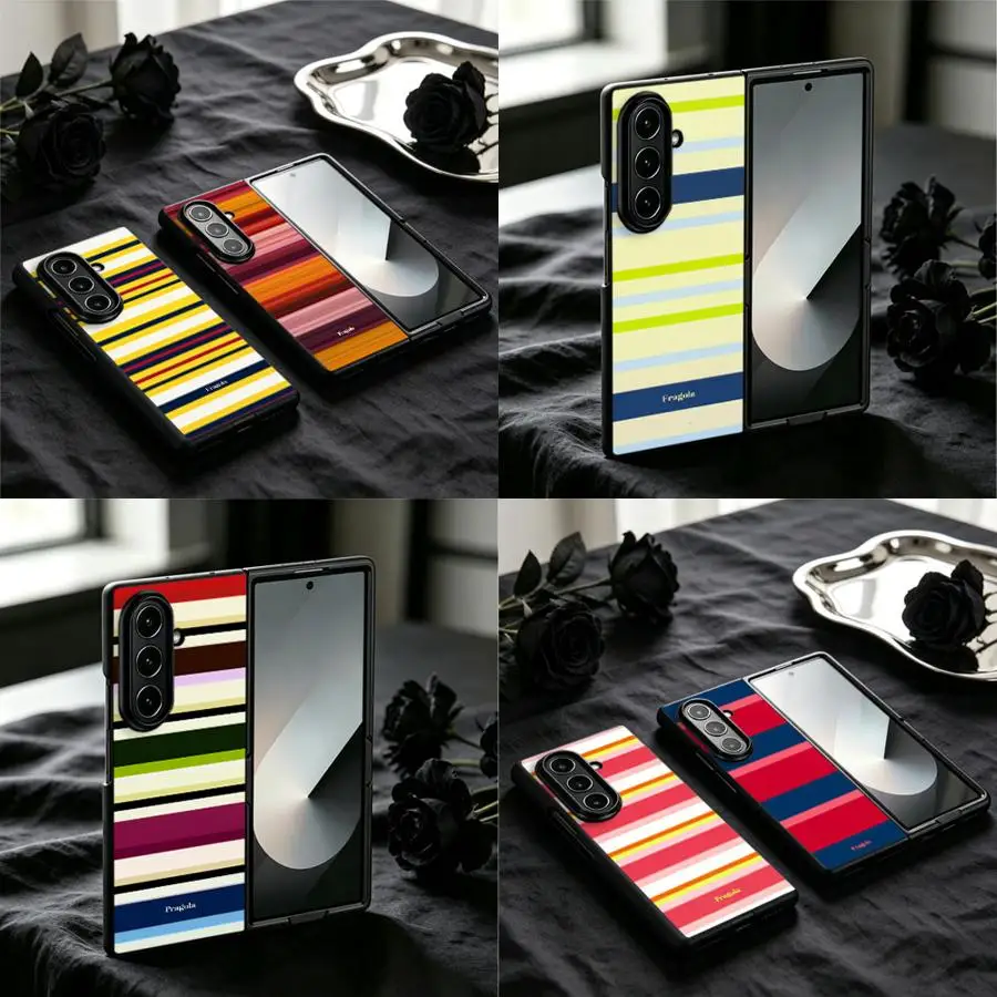 Phone Cover Case for Samsung Galaxy Z Fold 8 Ultra Z Fold8Ultra ZFold7 Z Fold 7 6 3 ZFold4 ZFold5 ZFold6 Colorful Stripes
