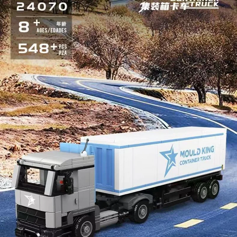 Mold King 24070 Mini World Cool Brick House Container Truck Kinderspeelgoed Educatief beeldje Bouwstenen Trendy speelgoedauto