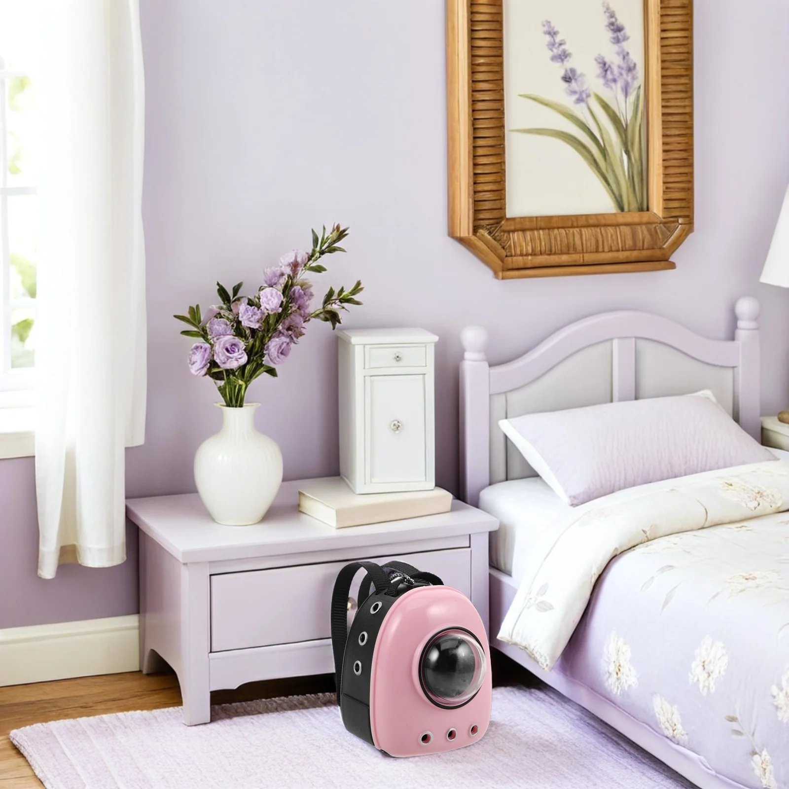 

Realistic Mini Space Cat Backpack 1:12 Dollhouse Pet Carrier for Children's Imaginative Play and Home Decoration Setup