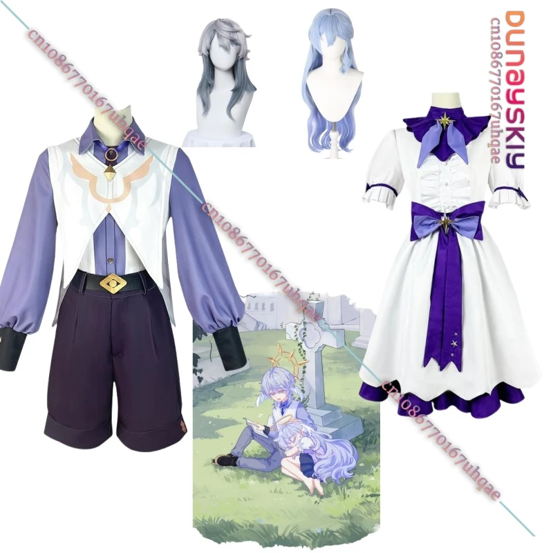 Anime Game Honkai: Star Rail Sunday Robin Cosplay Costume Childhood Daily Shirt School Uniform Wig Lovely Campus Customized