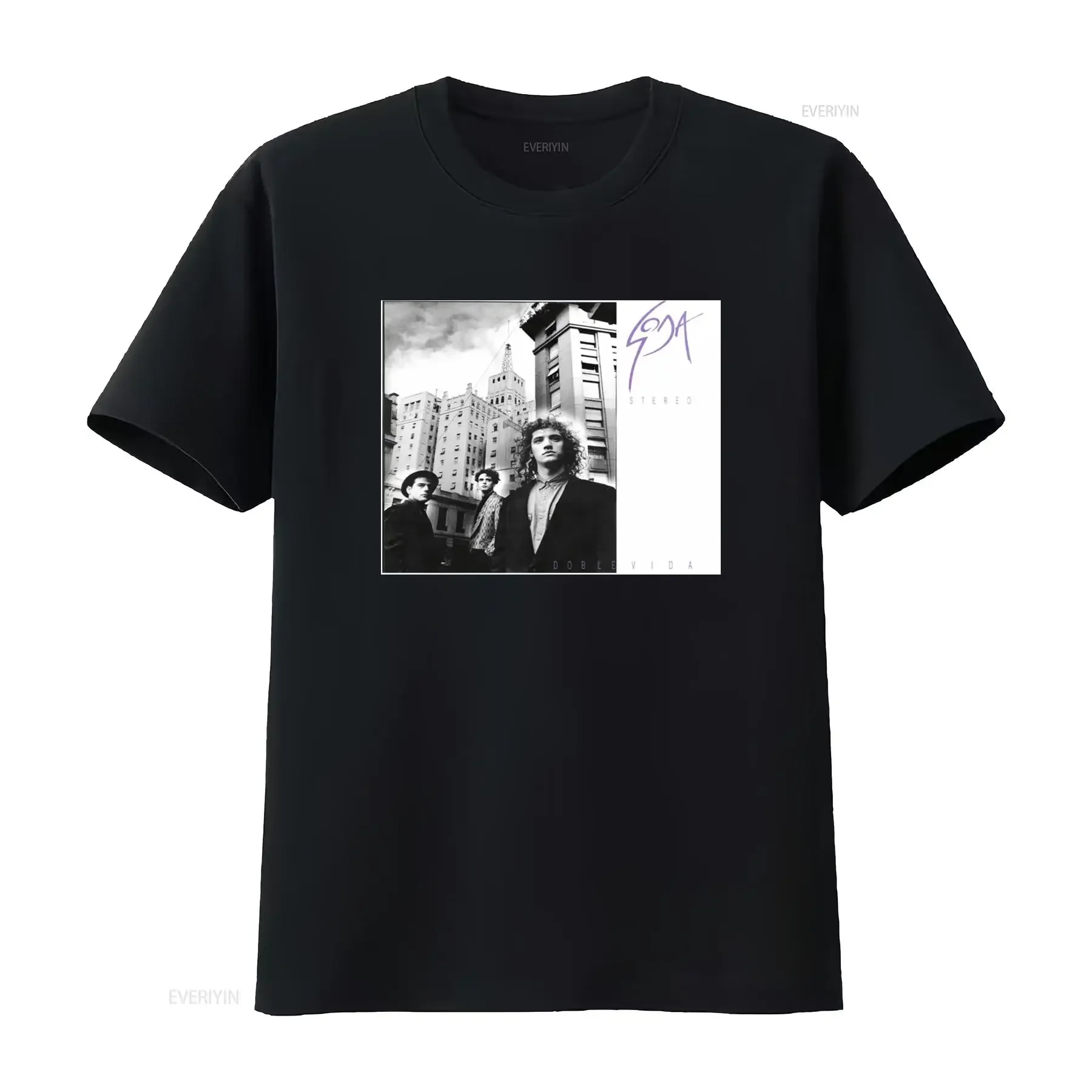 Soda Stereo Vintage Oversized T Shirt QWIB Retro Rock Band Design Streetwear Style Size L vintage Washed Stretched Breathable