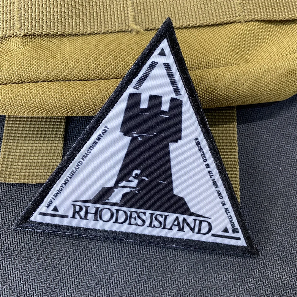 Tomorrow Ark Rhode Island Tactical Morale Badge Patch Hook&Loop Print Pattern Lighthouse Patches Sports Armband Backpack Sticker