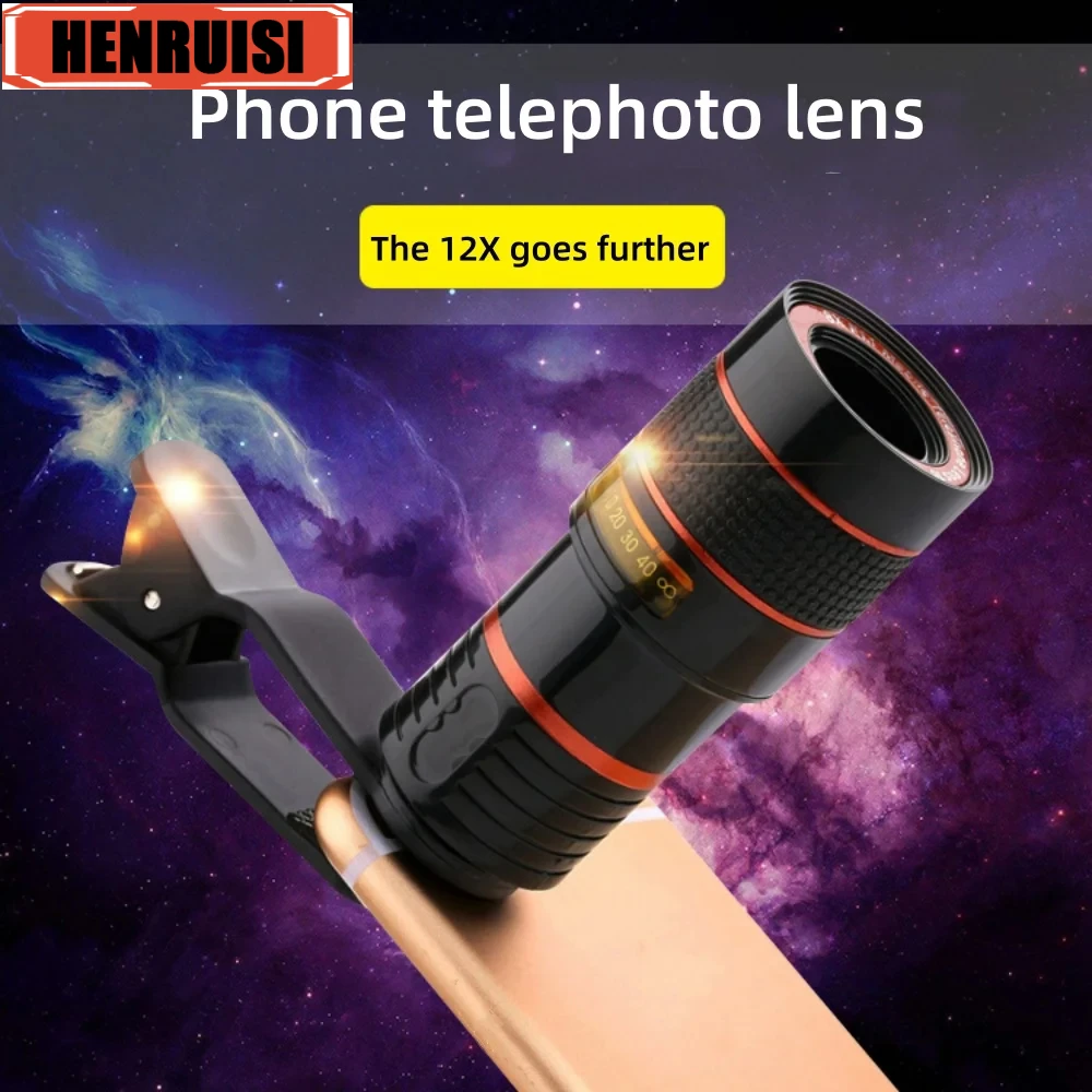 Phone Lens Universal Clip Zoom Phone Camera Telephoto Lens Monocular Telescope Phone Universal Optical Telescope Lens For iPhone