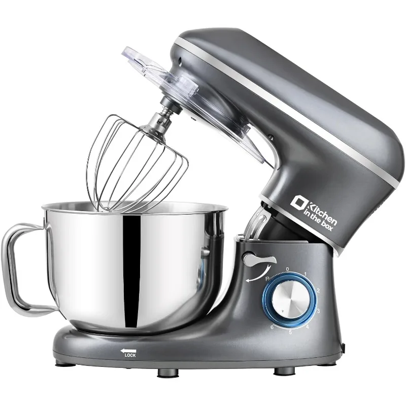 

Stand Mixer, 6.5QT 660W Kitchen Electric Mixer, 6-Speed Tilt-Head Food Mixer with Dough Hook, Wire Whip, Beater, Dishwasher Safe