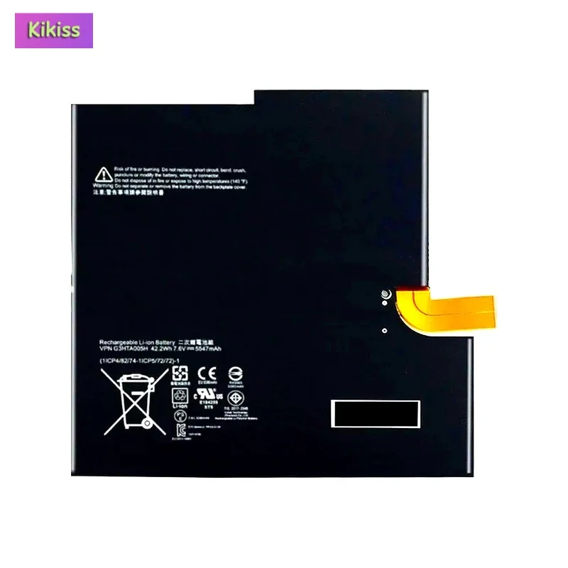 Replacement Laptop Battery For Microsoft Surface Pro 3 1631 1577-9700 Tablet MS011301-PLP22T02 G3HTA005H / G3HTA009H 5547mAh