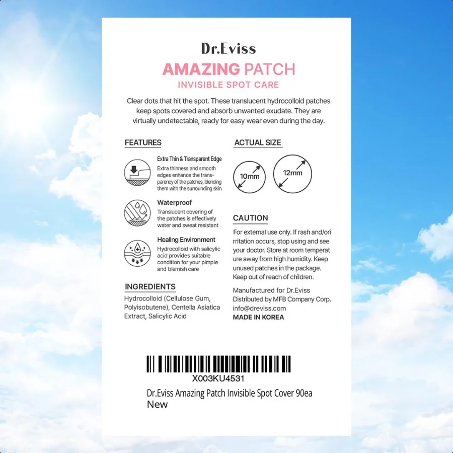 التصحيح المذهل الكورية Skintech بثرة التصحيح غير مرئية بقعة غطاء حب الشباب بقع للوجه Zit والعيب بقع 90ea