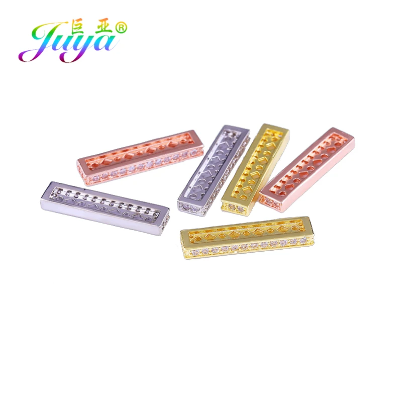 Juya Handmade 5 fori Spacer bar accessori per fai da te donne perline perle collana bracciali che fanno componenti