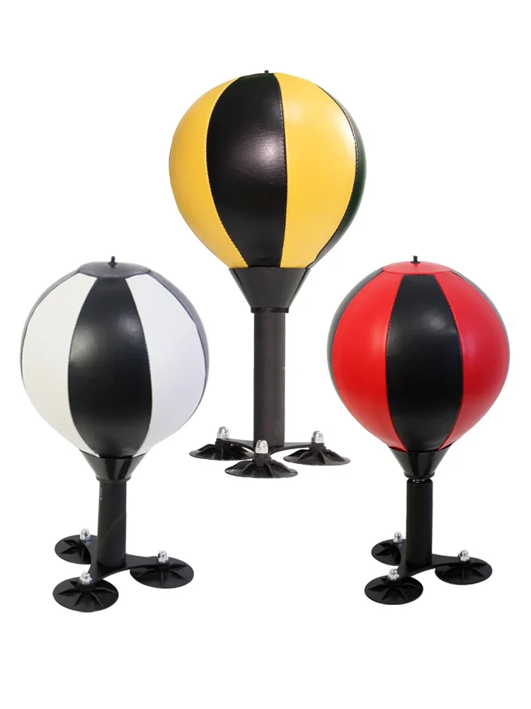 

Desktop vent decompression speed ball three suction cups desktop boxing ball.