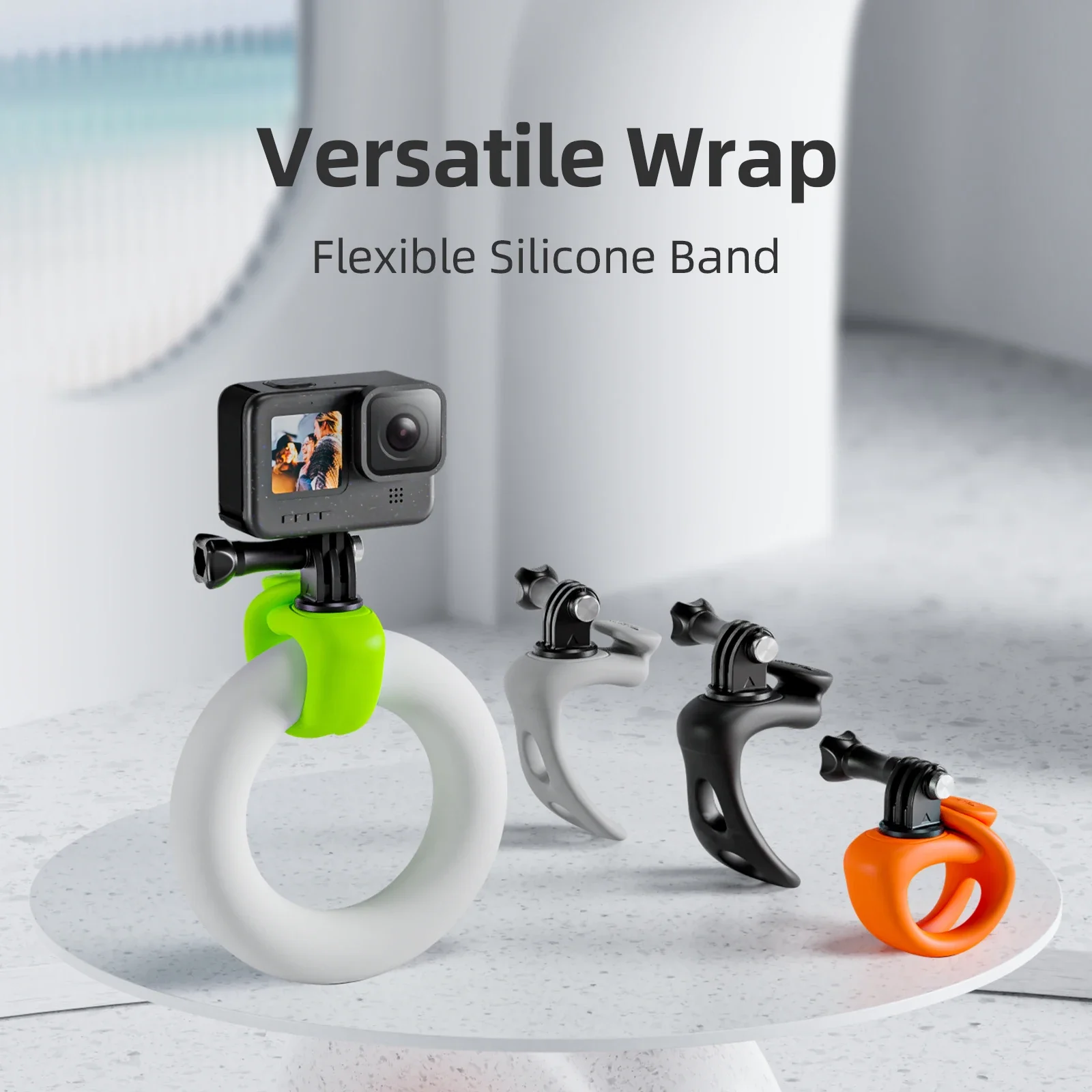 TELESIN-pasek do mocowania regulowana elastyczna bransoletka 360 ° obrotowa dla GoPro Hero9 12 11 10 8 7 Action2 3 Insta360 Pocket 2