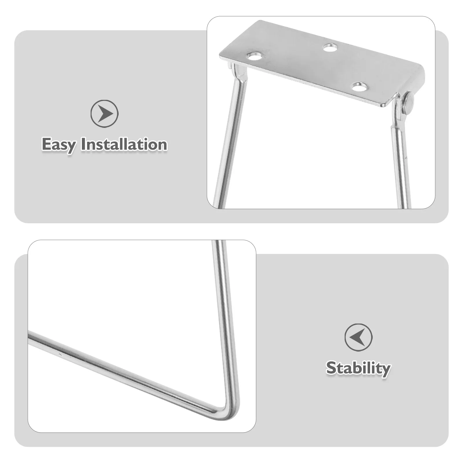 6Pcs Nail Salon Armrest Legs Stainless Steel Manicure Cushion Stand Support Replacement Hand Pillow Leg Nails 14Cm
