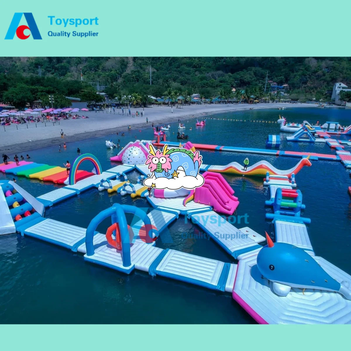 Inflatable Floating Water Park Large Customized Inflatable Floating Park Island