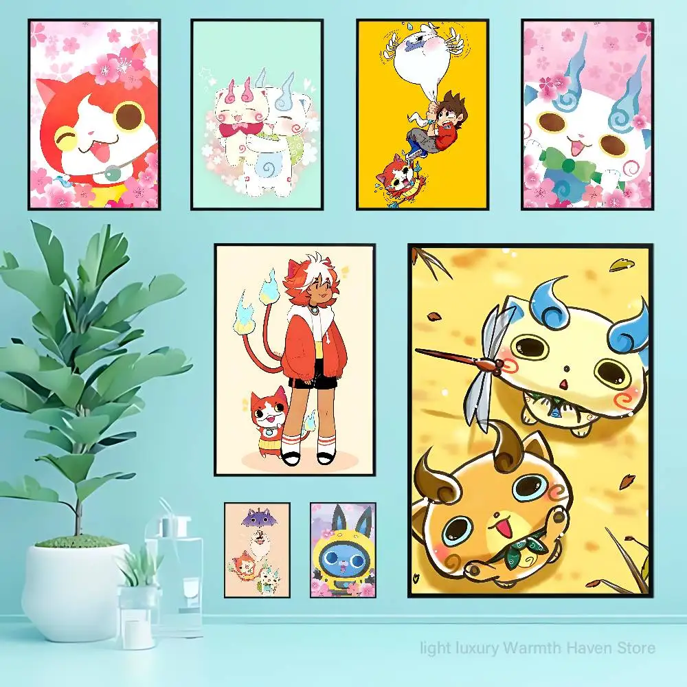 

Y-Yokais Cute W-Watch Poster Waterproof HD Wall Art Decal Self-Adhesive Aesthetic Decor For Home Living