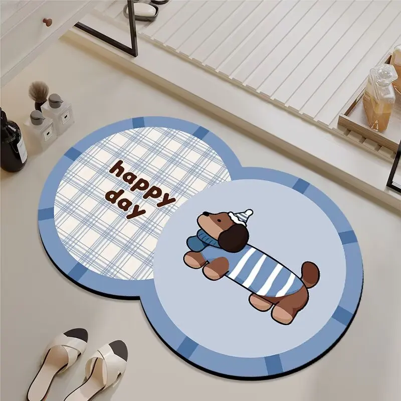 Diatom mud floor mat, absorbent mat, bathroom floor mat, toilet, toilet non-slip mat, toilet door foot mat, carpet