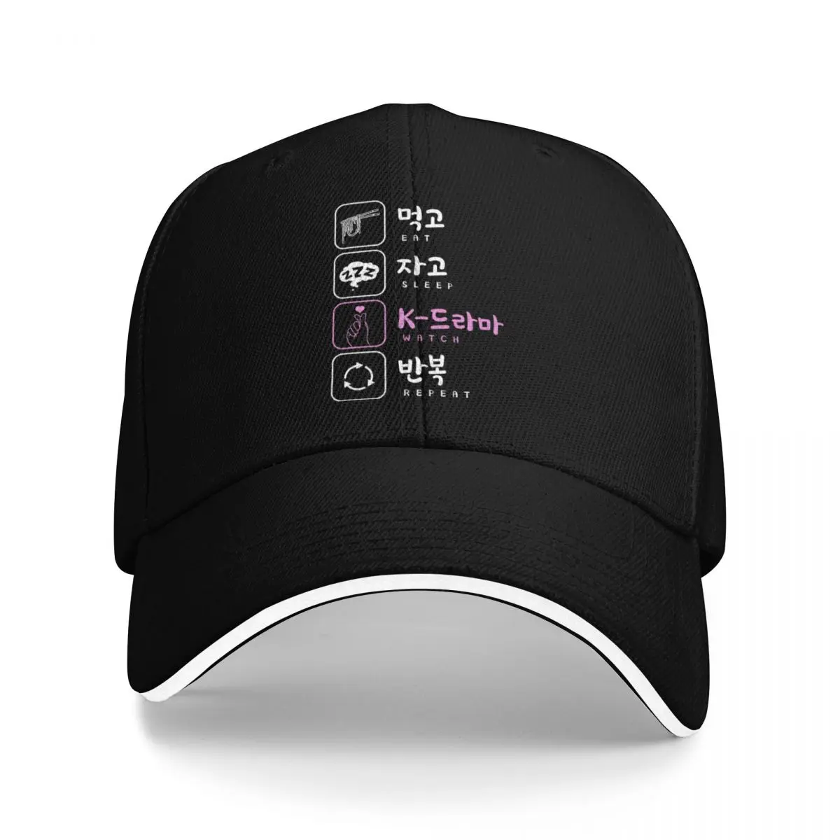 

Eat Sleep K-Drama, and Repeat - K-Pop, K-Drama, and K-Fashion Lovers (Dark) Baseball Cap hats for men For Man Women's