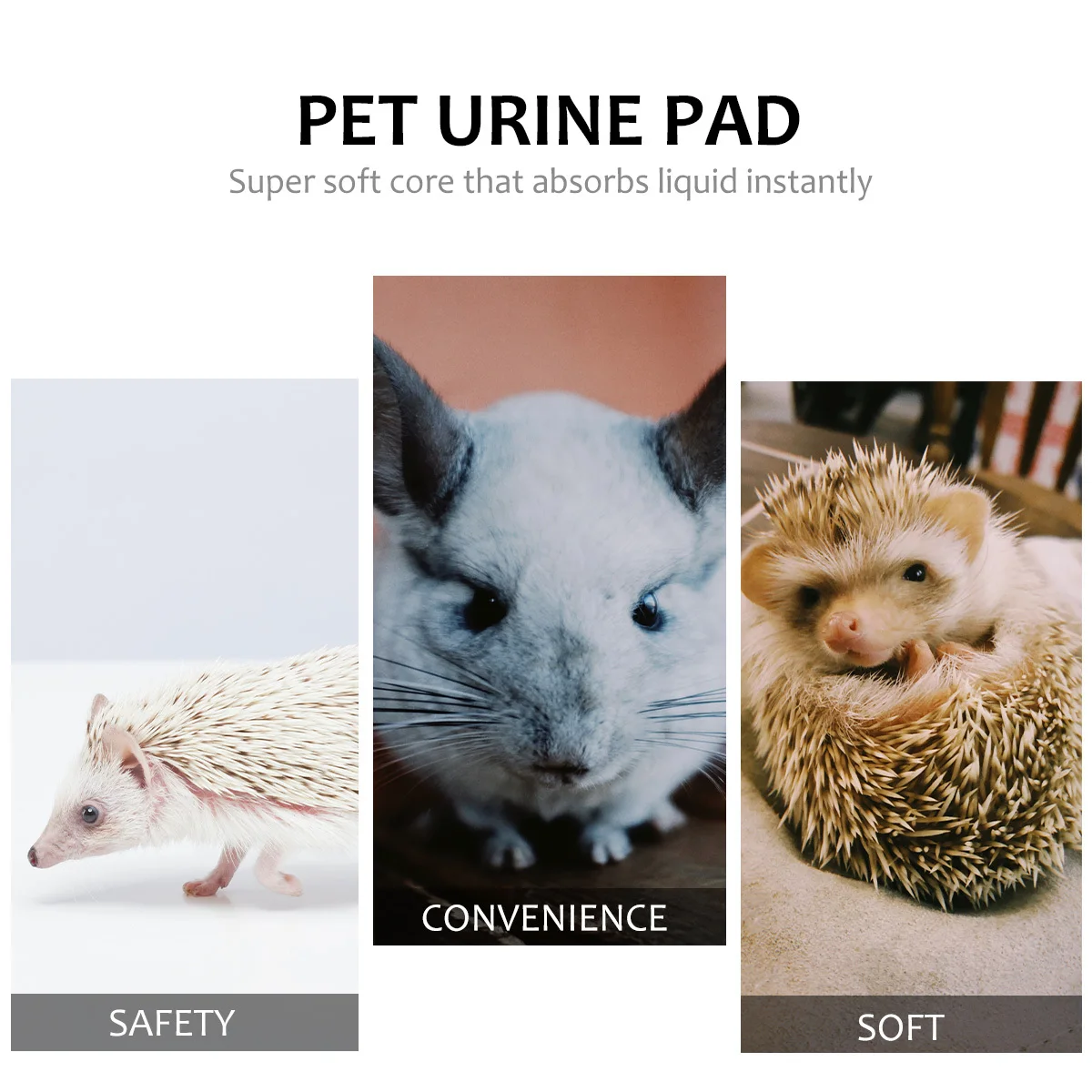 

50pcs Pet Pee Pads Small Size 45.00X33.00X0.10Cm Instant Absorb Core Training Wee Pads For Puppies Dogs Indoor Use Cage Car