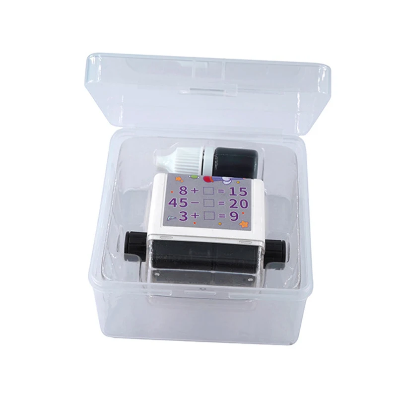 Math Roller Ensino Stamp, Preencha o carimbo em branco, Design Digital reutilizável, dentro 100 Prática Matemática