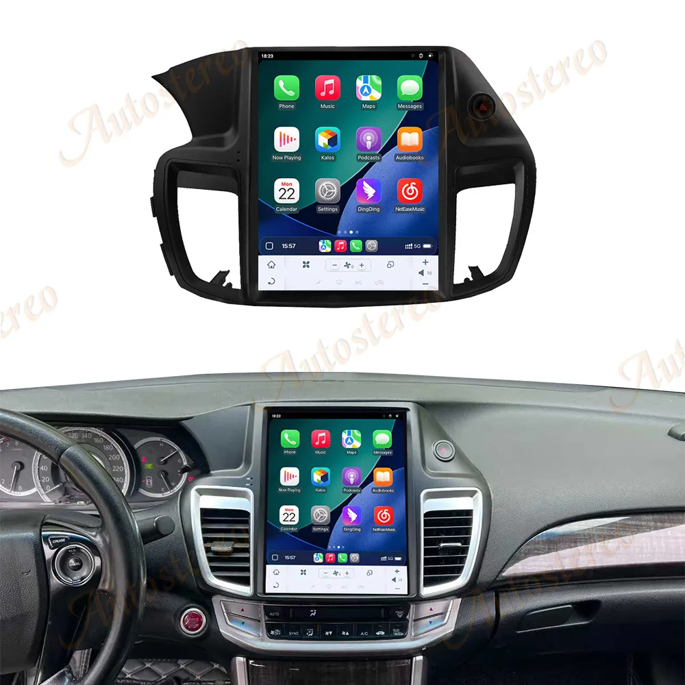 Android 13 Carplay Car GPS Navigation for Honda Accord 9 2012-2017 Tesla Screen Car Head Unit Multimedia Player Auto Car Radio