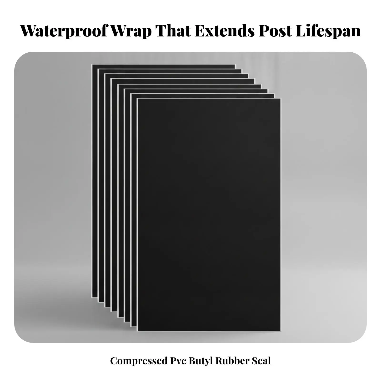 PVC Butyl Rubber Fence Post Protector Wrap for Wooden Fence Base Guard Sheet for Outdoor Garden Fence - view 3