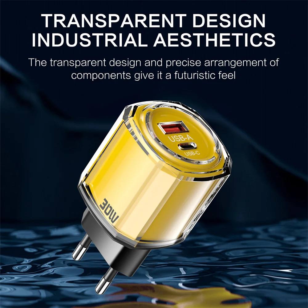 30 واط USB C شاحن سريع الاتحاد الأوروبي/الولايات المتحدة/المملكة المتحدة التوصيل الجدار شاحن شحن سريع 3.0 آيفون سامسونج شاومي هواوي مهايئ شاحن الهاتف المحمول