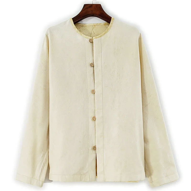 قميص BirdTree-35% حريري 65% من الصوف الأنيق، جاكار نسائي برقبة دائرية، بلوزة فضفاضة قابلة للعكس للتنقل بتصميم عتيق، جديد لخريف 2025 T5O431CC #2