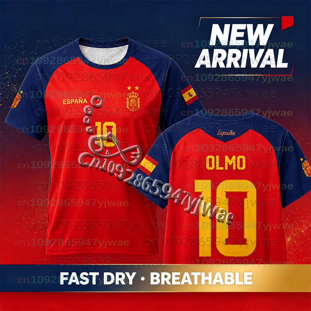 2026 Spanish Yamal Fans Commemorate Edition Football Shirt Quick Drying Short Sleeved T-shirt Men's Women's Family Kids Tees 3D