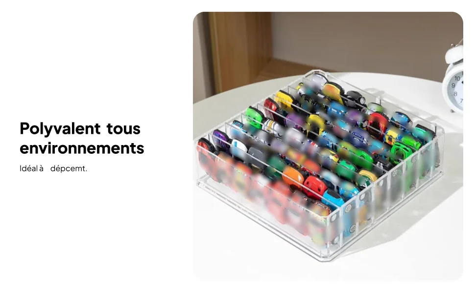 منظم تخزين سيارات لعبة 1/64 للمقتنيات تماثيل الحركة نموذج سيارة