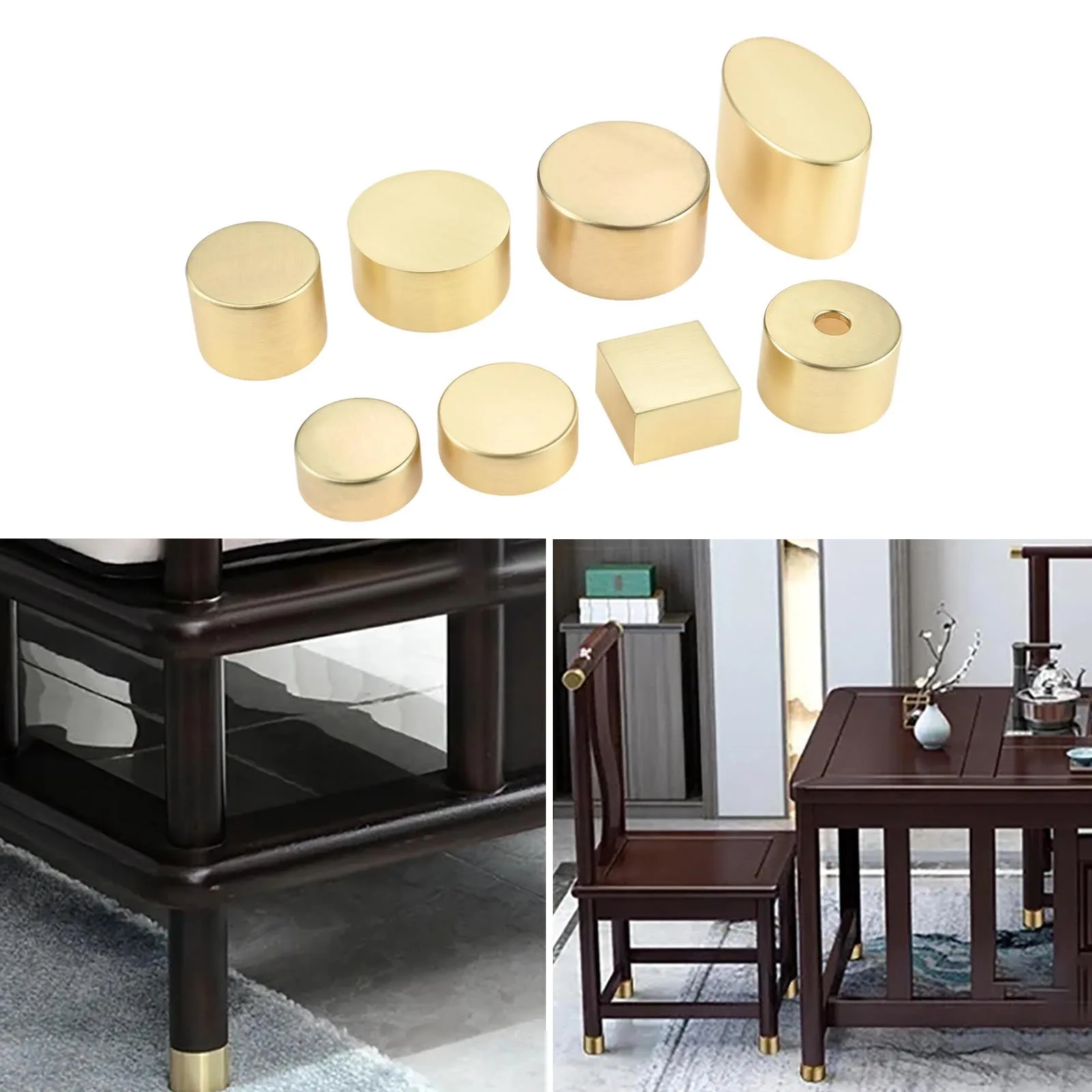 

1pc Chair Leg Cover Gold Metal Protector Zinc Alloy for Cabinet Chair Sofa Bed Wardrobe Table Holder Accessory Funiture Hardware