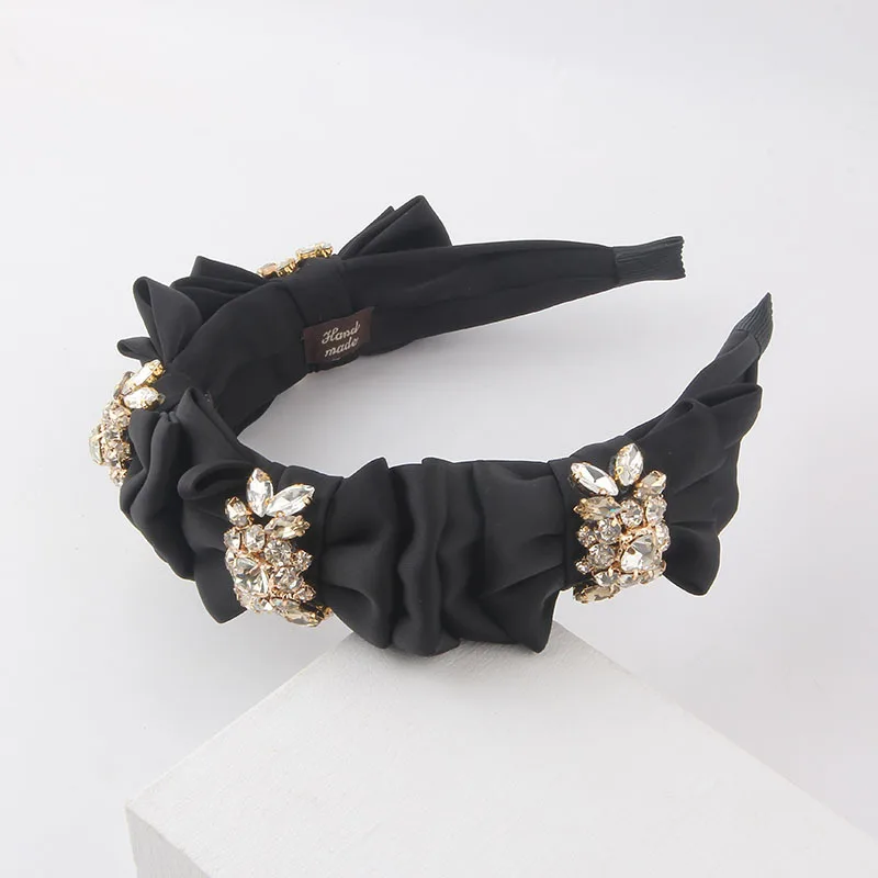 Jingben headgear new fabric diamond-encrusted geometric hair accessories women's dance street shooting trend headband headgear