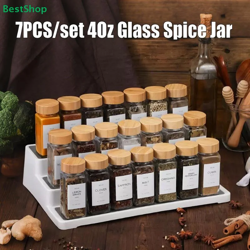 〔R〕4oz Glass Spice Jars Set wi - Spice Jar Labels recension och pris
