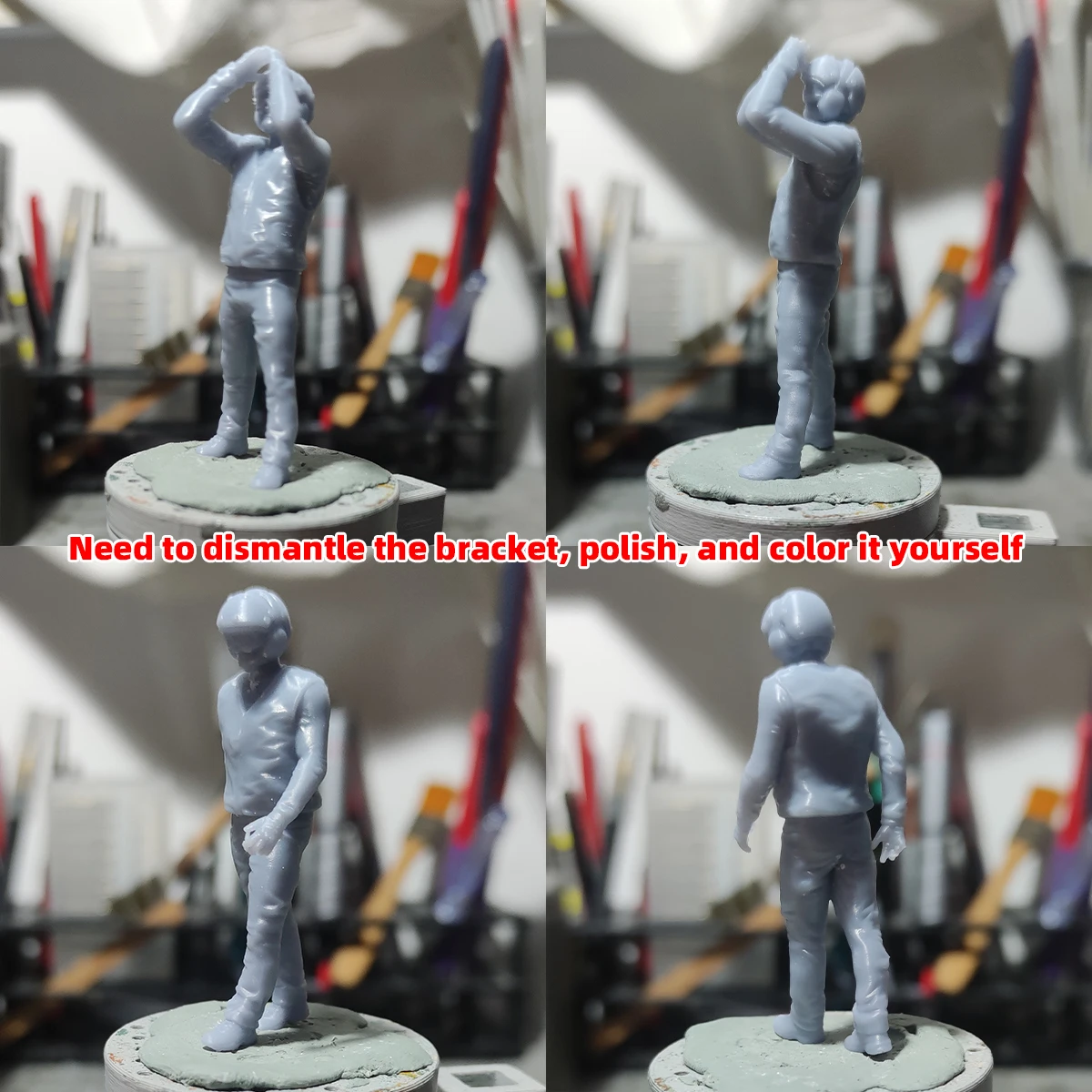 1/35 1/48 1/60 1/72 1/100 1/144 Modellbausatz 3D Harz Miniatur Soldatenfiguren Diorama Unbemalte Bodenbesatzung DIY für Gundam – Detail 1