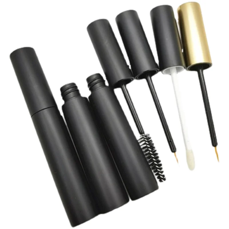 

50Pcs Lipgloss Containers 10ml Empty Portable Plastic Refillable Cosmetic Packaging Black Mascara Bottle Packaging Tubes