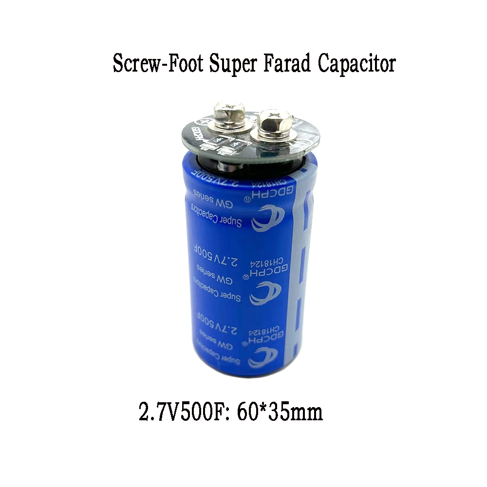 GDCPH 2.7V500F Screw Hole Super Farad Capacitor Can Be Fit for Car Rectifier 16V83F