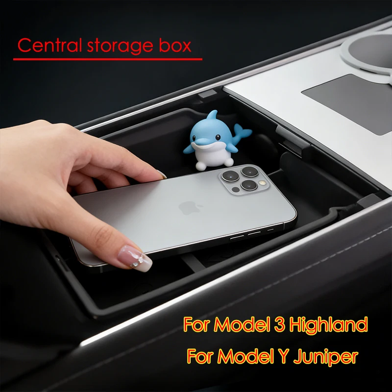 

For Tesla Model 3 Highland Model Y Juniper Armrest Storage Box Center Console Organizer Central storage interior accessories