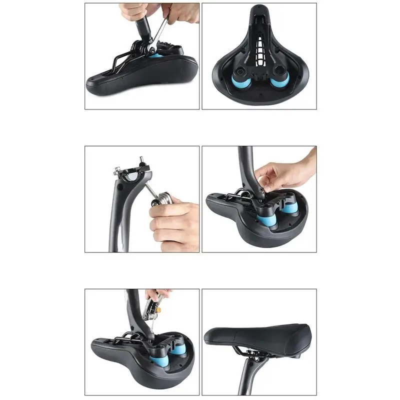 Breathable Bicycle Saddle Men Women MTB Road Bike Saddle Shock Absorbing PU Leather Soft Comfotable Cushion Bike Seat For Bike