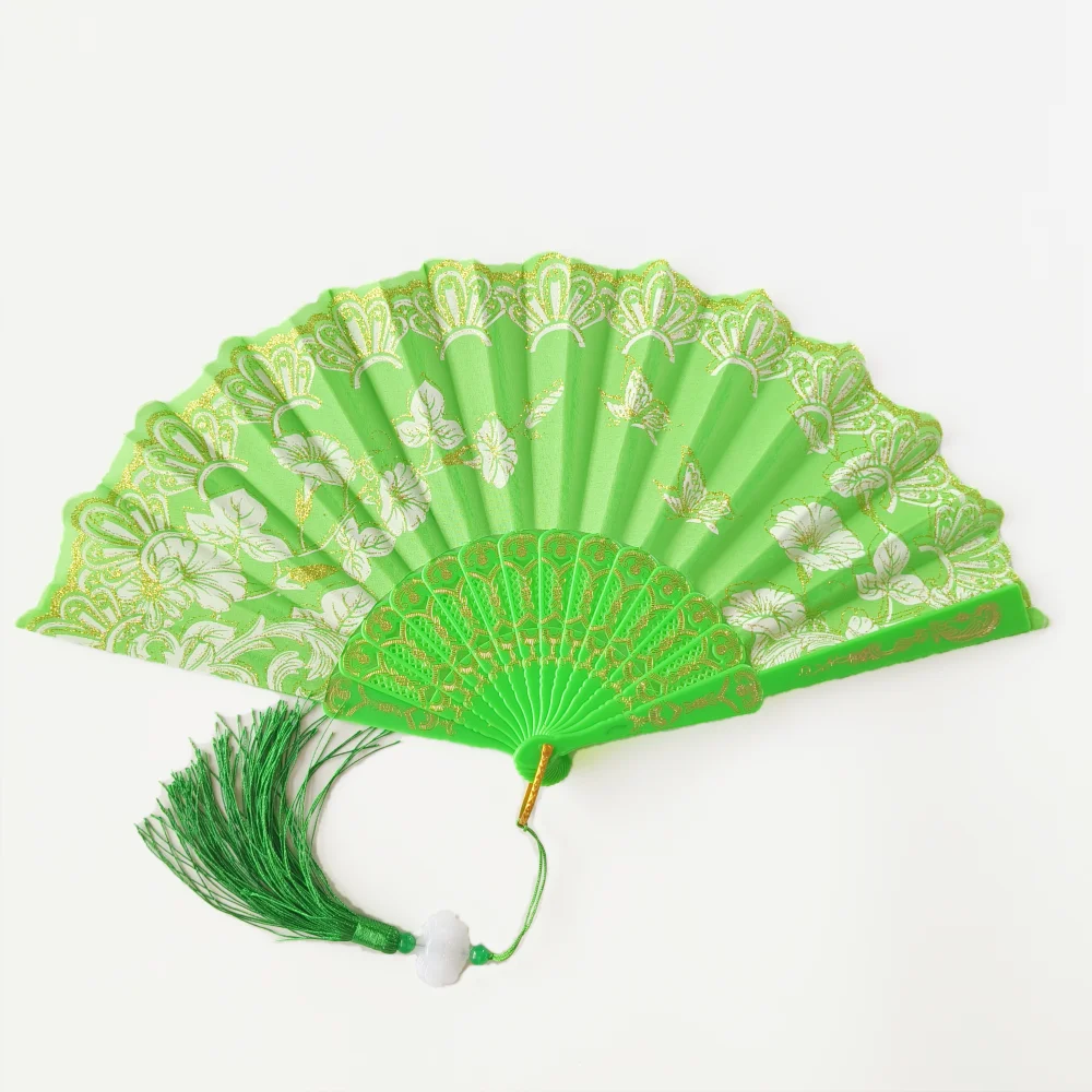 Vintage faltbarer Handfächer, chinesische japanische Fächer, Basteln, Geschenk, Party, Festival, Frauen, Tanzaufführung, Requisiten, Heimdekoration, Ornamente – Detail 9